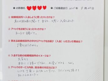 40代女性ご成婚アンケート